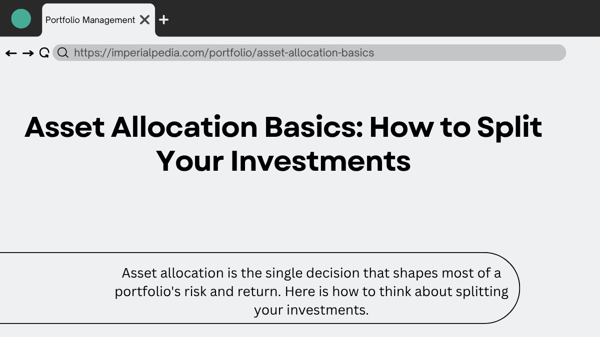 Asset Allocation Basics: How to Split Your Investments