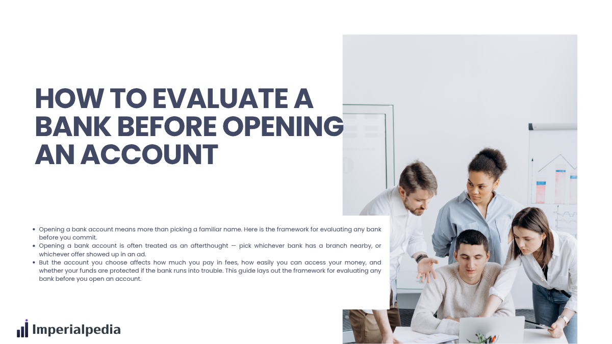 How to Evaluate a Bank's Fee Structure