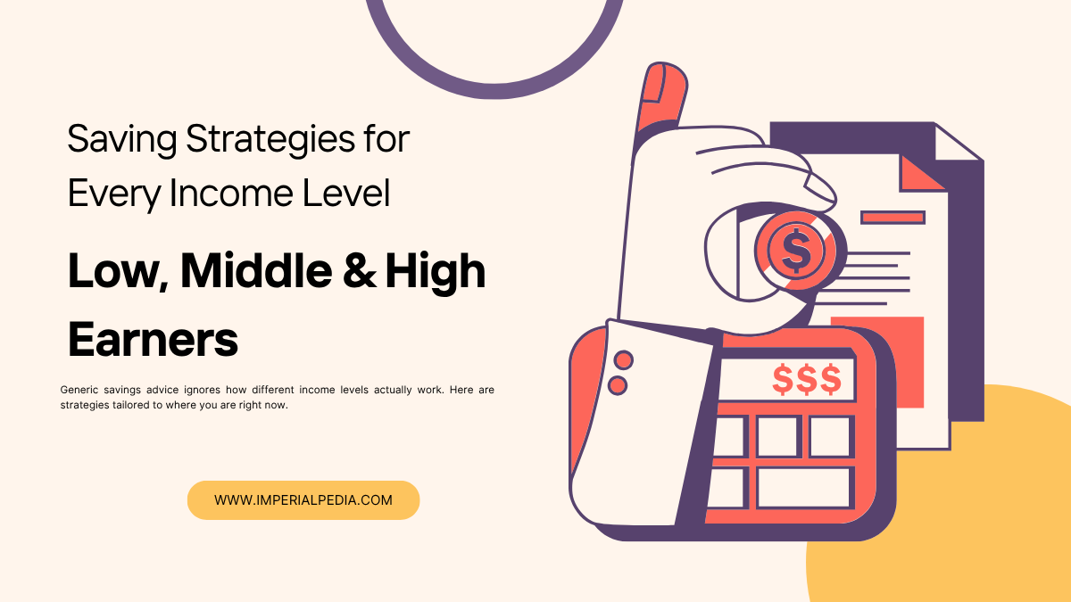 Saving Strategies for Every Income Level: Low, Middle & High Earners