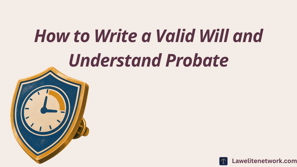How to Write a Valid Will (and What Happens in Probate)